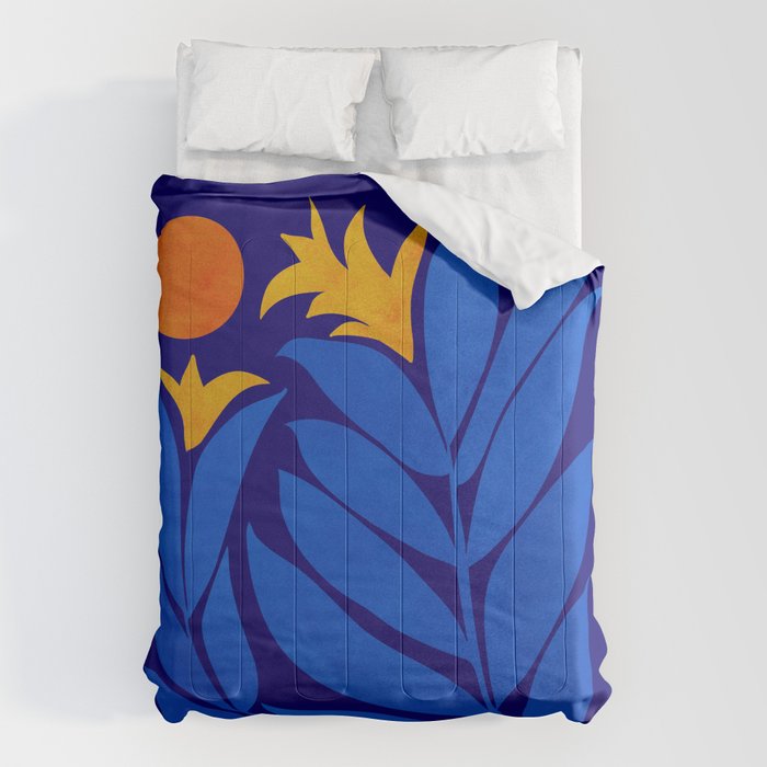 Community Garden At Night / Pop Botanical Comforter Gallery Image 6