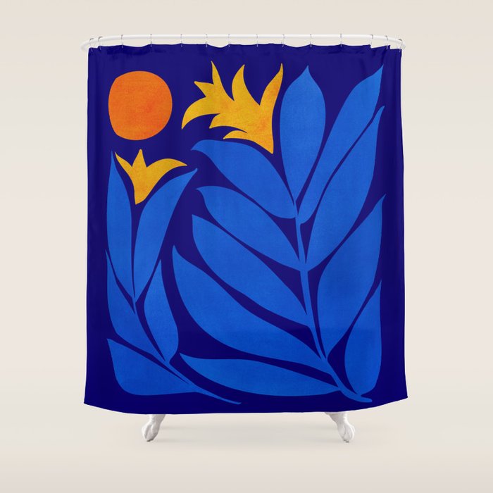 Community Garden At Night / Pop Botanical Shower Curtain Gallery Image 1