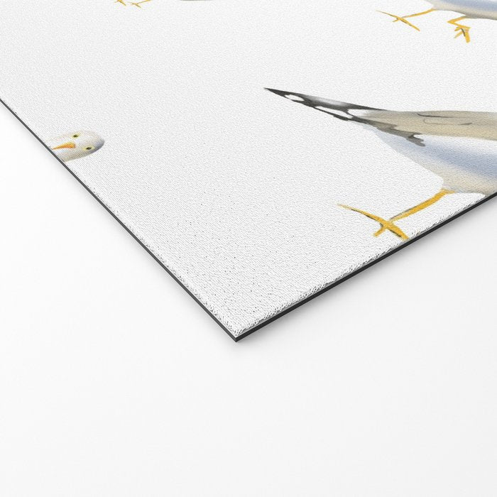 Seagull Watercolor White Background Welcome Mat Gallery Image 2