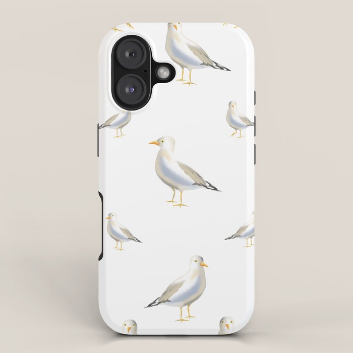 Seagull Watercolor White Background iPhone Case Gallery Image 1