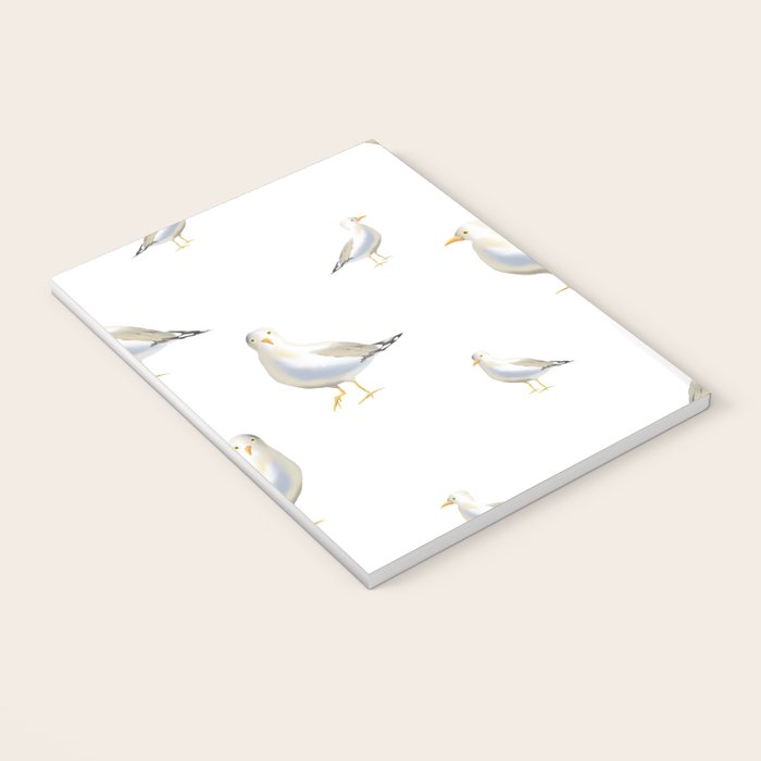 Seagull Watercolor White Background Notebook Gallery Image 3
