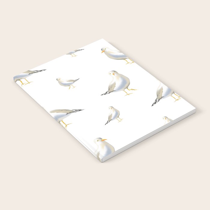 Seagull Watercolor White Background Notebook Gallery Image 2