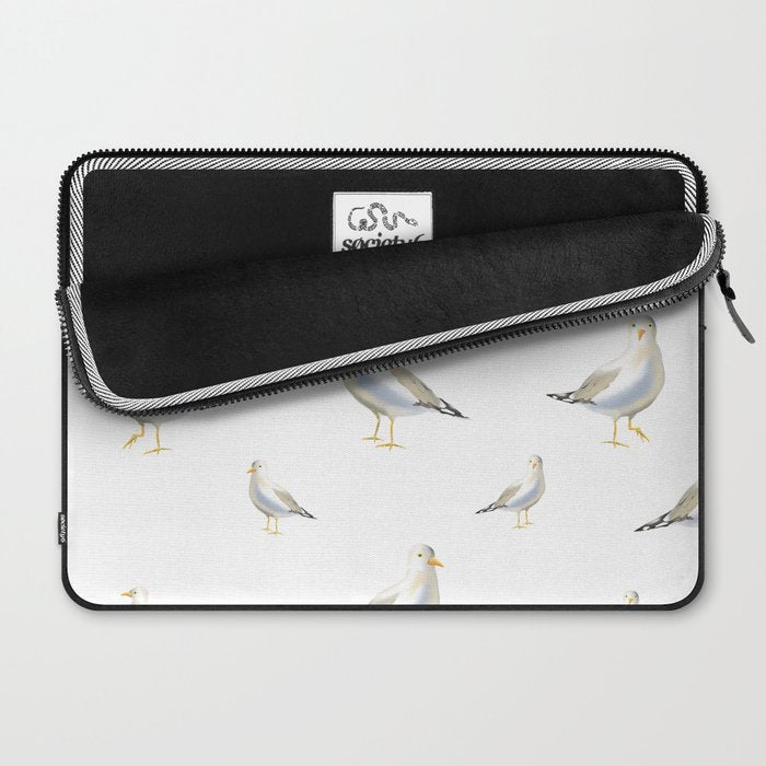 Seagull Watercolor White Background Laptop Sleeve Gallery Image 2