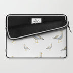 Seagull Watercolor White Background Laptop Sleeve Gallery Image 2