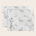 Seagull Watercolor White Background Placemat Gallery Image 1