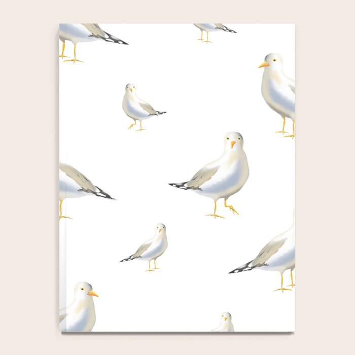 Seagull Watercolor White Background Notebook Gallery Image 4