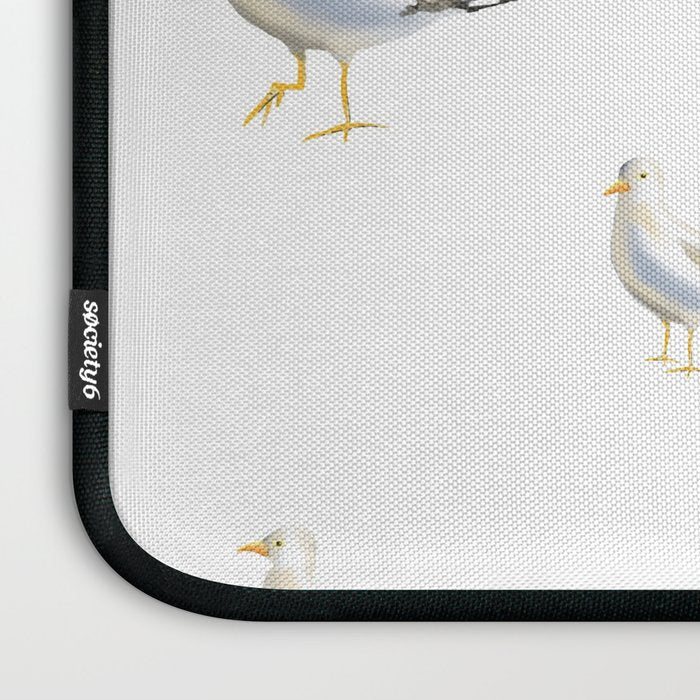 Seagull Watercolor White Background Laptop Sleeve Gallery Image 3