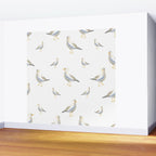 Seagull Watercolor White Background Wall Mural Gallery Image 2