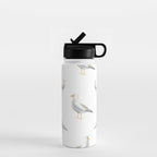 Seagull Watercolor White Background Water Bottle Gallery Image 1