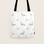 Seagull Watercolor White Background Tote Bag Gallery Image 1