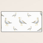 Seagull Watercolor White Background Desk Mat Gallery Image 3