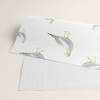 Seagull Watercolor White Background Wrapping Paper Gallery Image 2