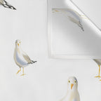 Seagull Watercolor White Background Wall Tapestry Gallery Image 3