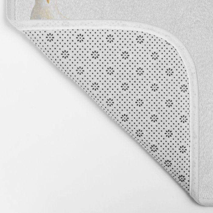 Seagull Watercolor White Background Bath Mat Gallery Image 2
