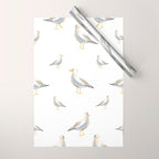 Seagull Watercolor White Background Wrapping Paper Gallery Image 1