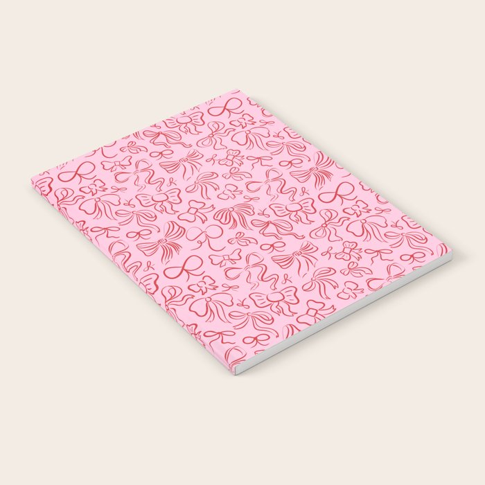 Coquette Valentines Day Bows in Colored Pencil Notebook Gallery Image 1
