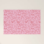 Coquette Valentines Day Bows in Colored Pencil Welcome Mat Gallery Image 1