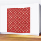 Bows & Ribbons Pattern XII Cherry Red Wall Mural Gallery Image 2