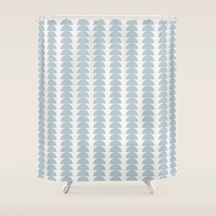 Maude Pattern - Natural Blue Shower Curtain Gallery Image 1