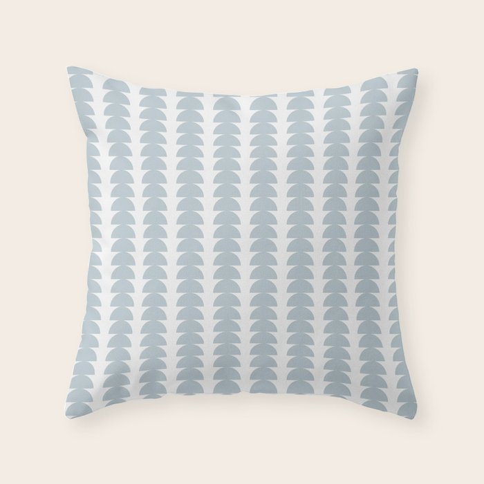 Maude Pattern - Natural Blue Throw Pillow Gallery Image 6