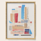 Abstract Mixed Media Collage #3 Serving Tray Gallery Image 1