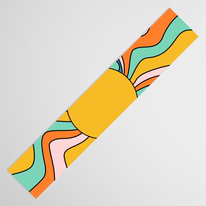 Retro 70s Colorful Sunshine Table Runner Gallery Image 3