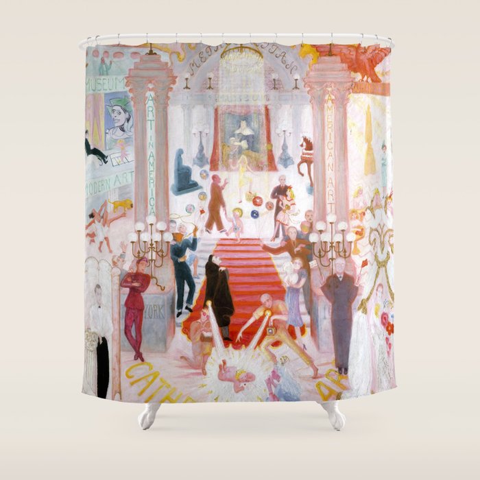 Florine Stettheimer "The Cathedrals of Art" Shower Curtain Gallery Image 1