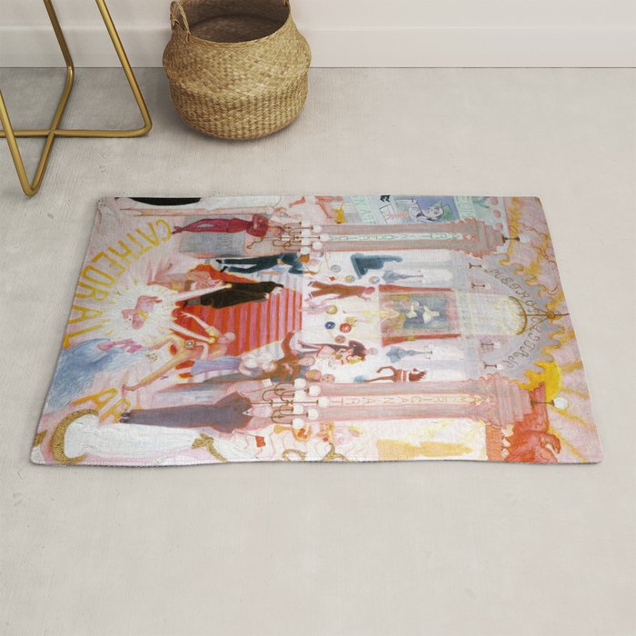 Florine Stettheimer "The Cathedrals of Art" Rug Gallery Image 1