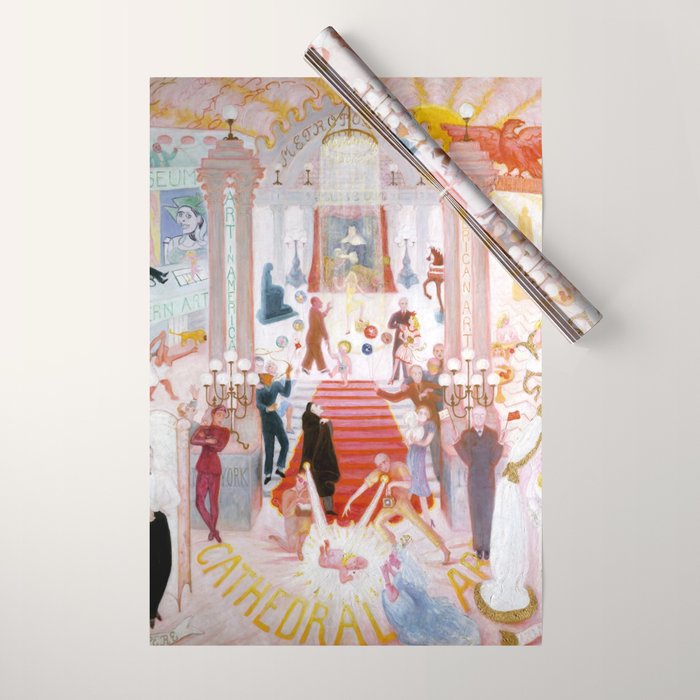 Florine Stettheimer "The Cathedrals of Art" Wrapping Paper Gallery Image 1