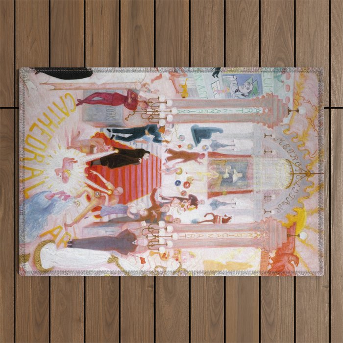 Florine Stettheimer "The Cathedrals of Art" Outdoor Rug Gallery Image 1