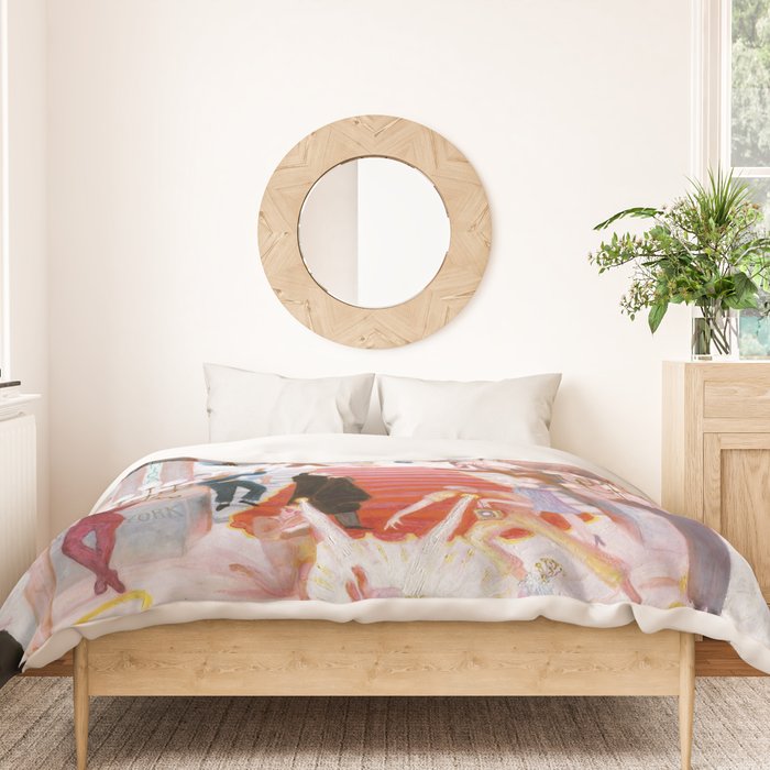 Florine Stettheimer "The Cathedrals of Art" Duvet Cover Gallery Image 3