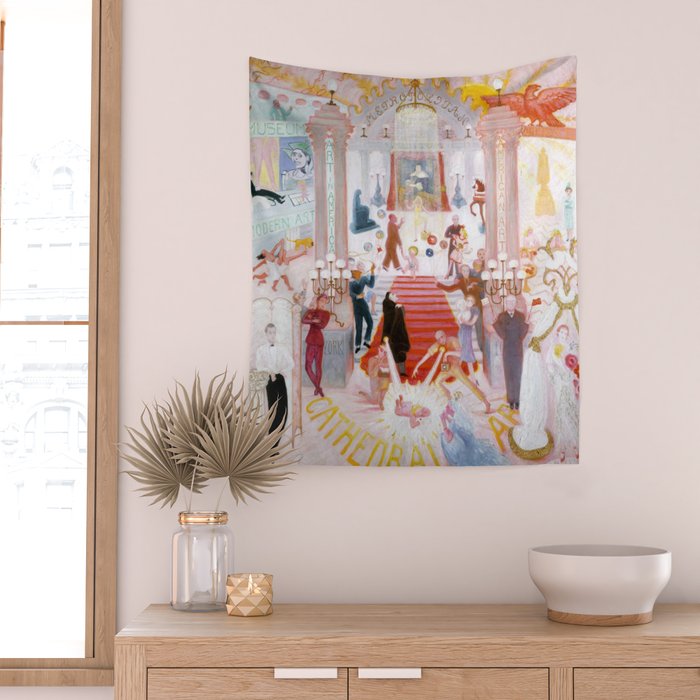 Florine Stettheimer "The Cathedrals of Art" Wall Tapestry Gallery Image 2