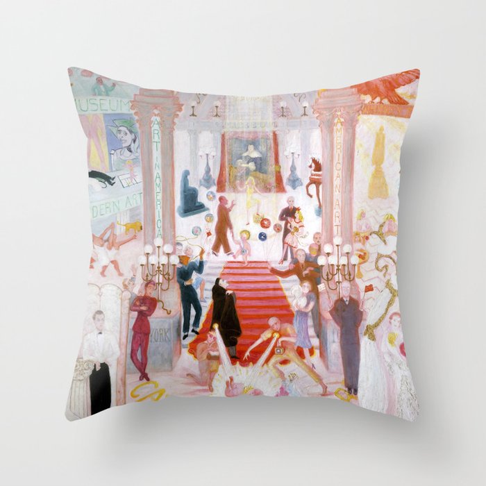 Florine Stettheimer "The Cathedrals of Art" Throw Pillow Gallery Image 6