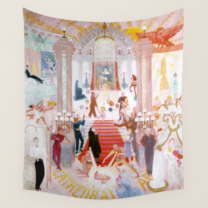 Florine Stettheimer "The Cathedrals of Art" Wall Tapestry Gallery Image 4