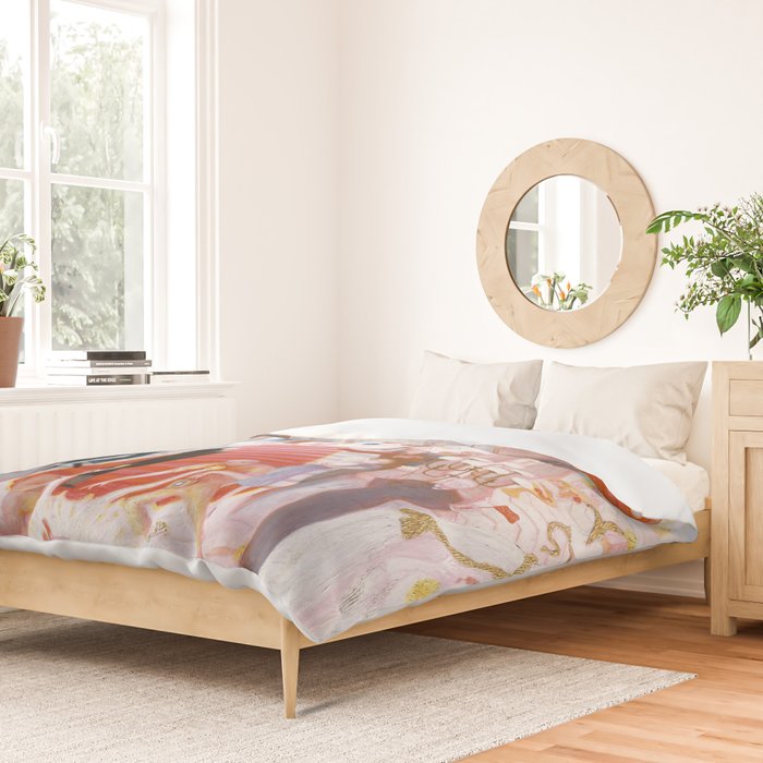 Florine Stettheimer "The Cathedrals of Art" Duvet Cover Gallery Image 2