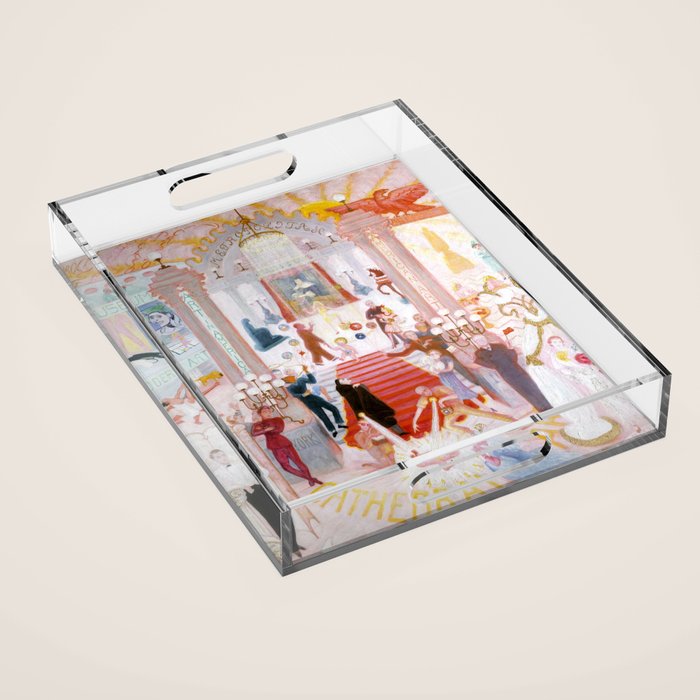 Florine Stettheimer "The Cathedrals of Art" Acrylic Tray Gallery Image 1