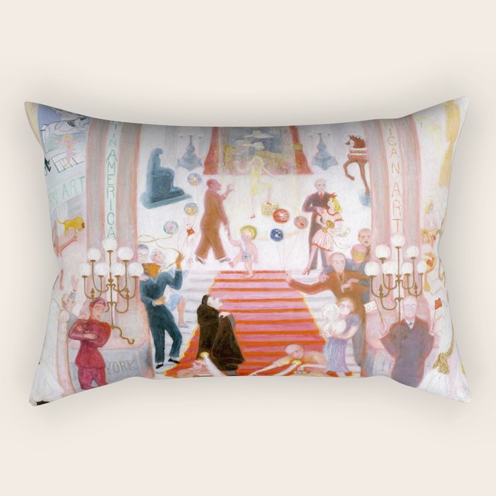 Florine Stettheimer "The Cathedrals of Art" Rectangular Pillow Gallery Image 2
