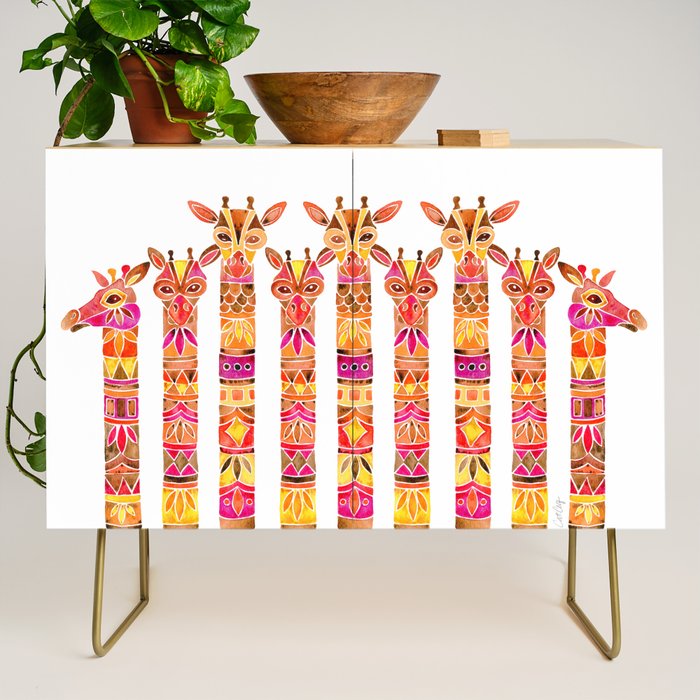 Giraffes - Fiery Palette Credenza Gallery Image 1