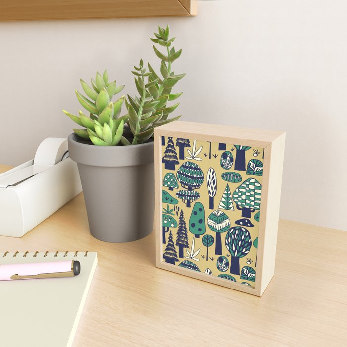 Whimsical tropical jungle pattern Mini Art Print Gallery Image 2