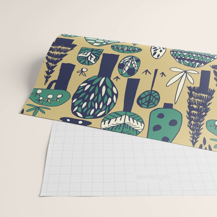 Whimsical tropical jungle pattern Wrapping Paper Gallery Image 2