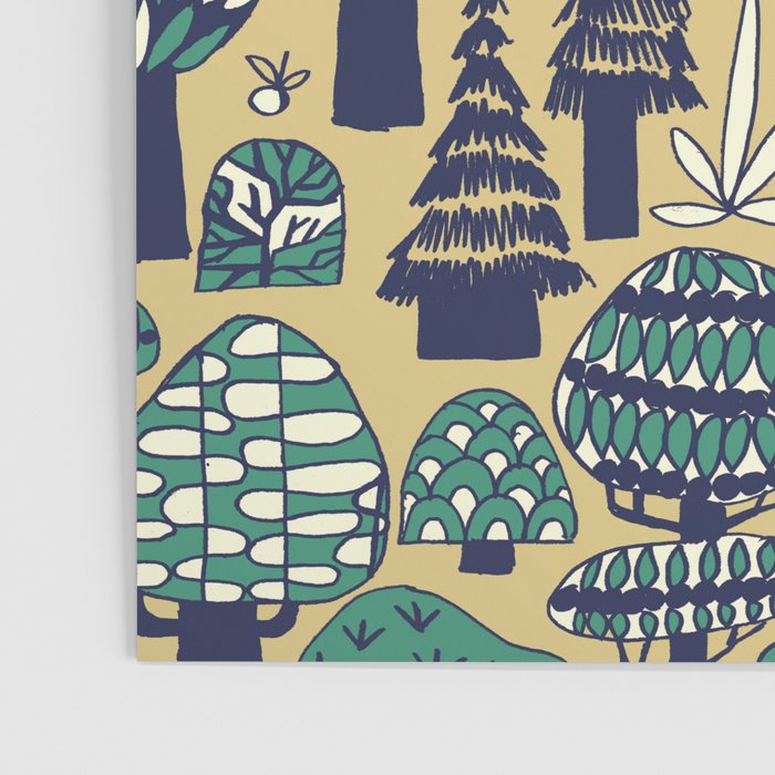 Whimsical tropical jungle pattern Poster Gallery Image 3