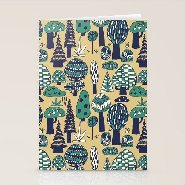Whimsical tropical jungle pattern Stationery Card Gallery Image 2