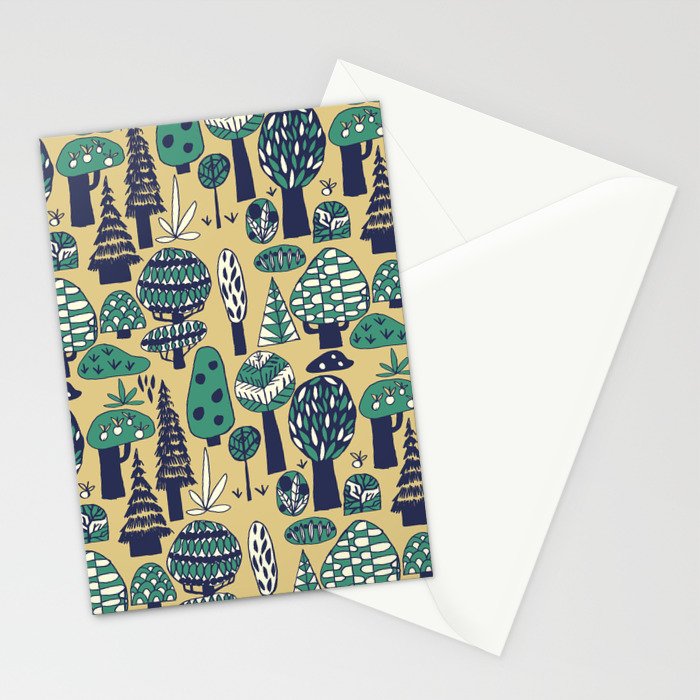 Whimsical tropical jungle pattern Stationery Card Gallery Image 2