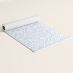 Ditsy Toile Floral Blue and White Yoga Mat Gallery Image 2