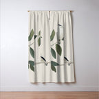 Minimalist Birds On Branch 3 Window Curtain Gallery Image 3