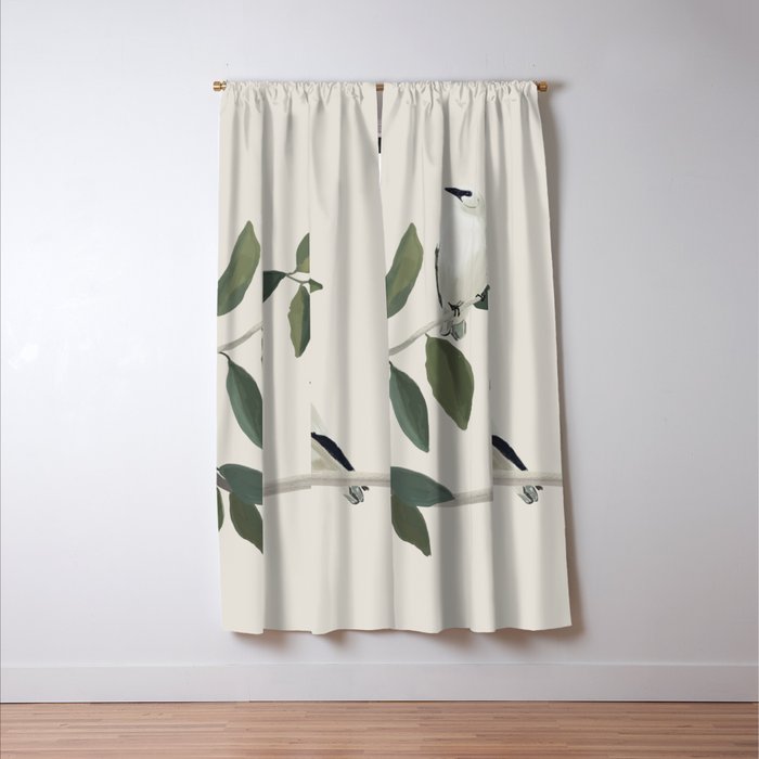 Minimalist Birds On Branch 3 Window Curtain Gallery Image 3