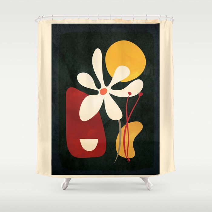 Abstract Daisy 01 Shower Curtain Gallery Image 1