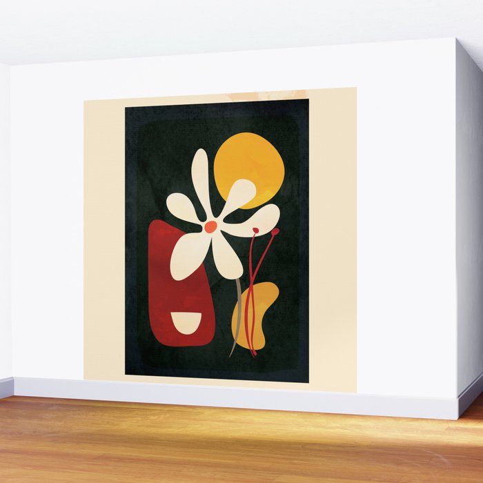 Abstract Daisy 01 Wall Mural Gallery Image 2