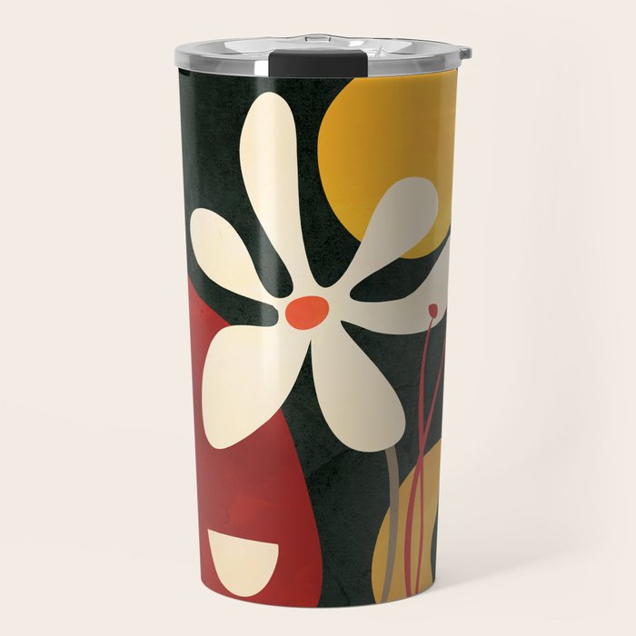 Abstract Daisy 01 Travel Mug Gallery Image 1