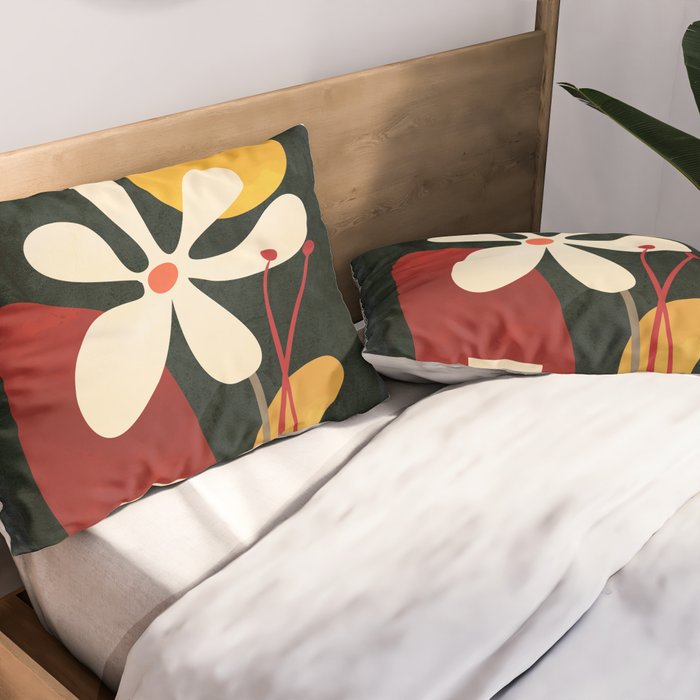 Abstract Daisy 01 Pillow Sham Gallery Image 2